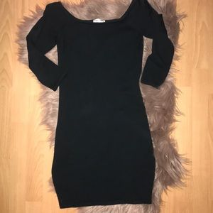 Forest green sweater knit dress